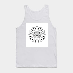 Black and white mandala Tank Top